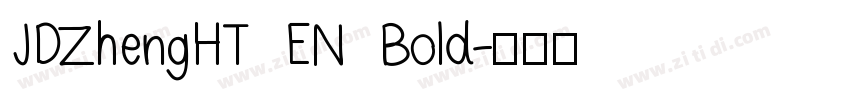 JDZhengHT EN Bold字体转换